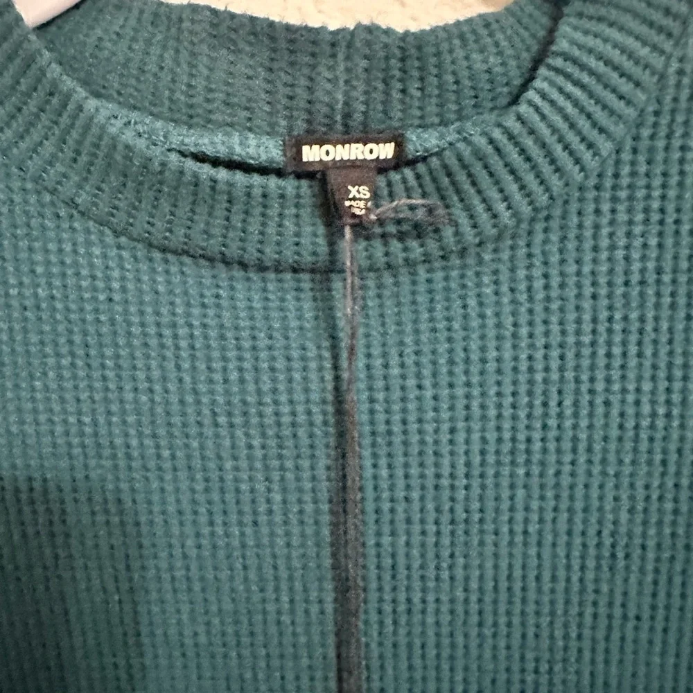 🆕 REVOLVE X MONROW Brushed Thermal Long Sleeve Mock Neck Mini Dress in A… - Picture 6 of 8